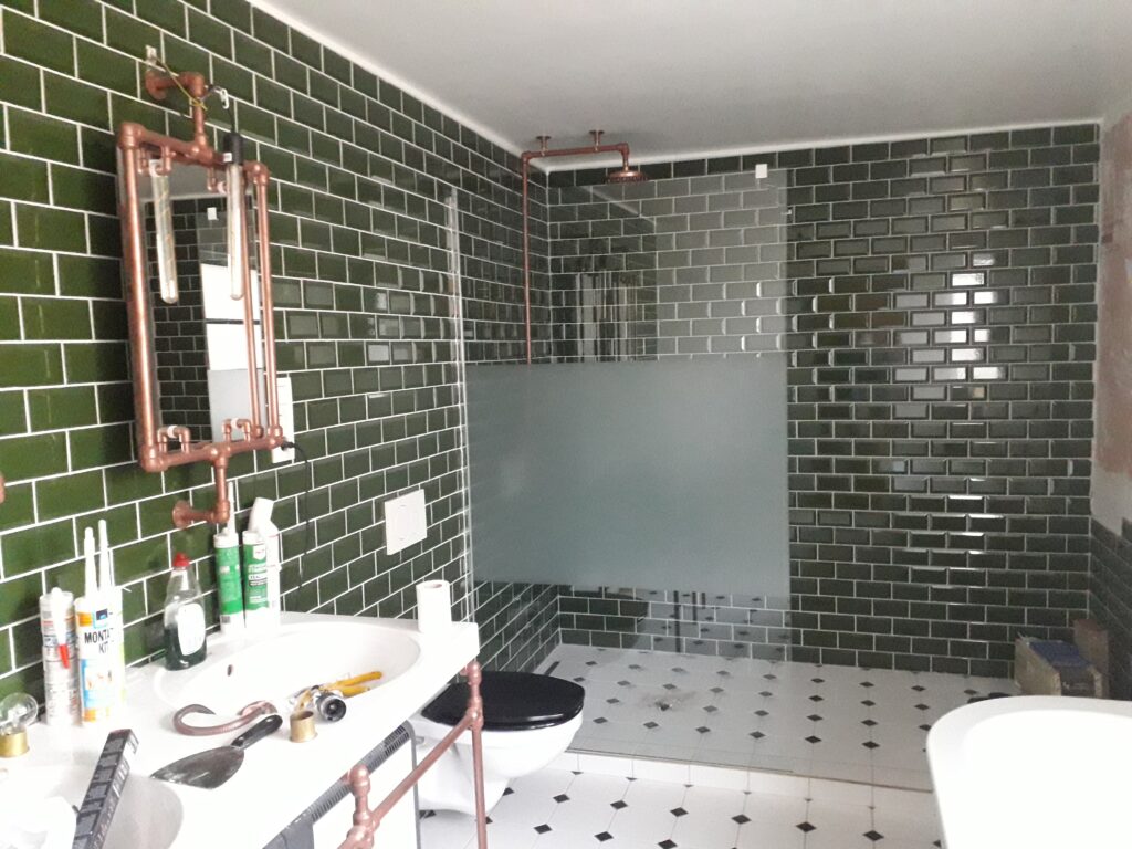 badkamer renovatie vloer en tegelwerken